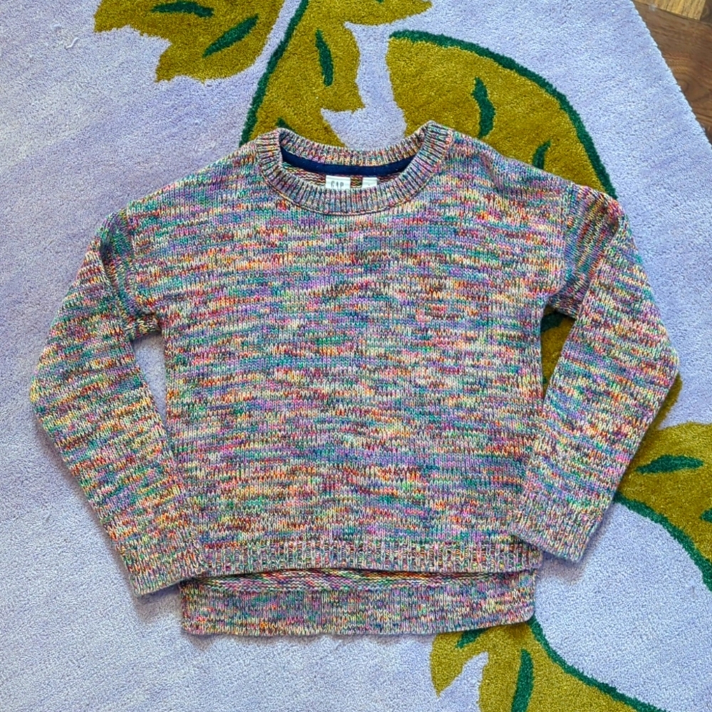 Girls GAP rainbow cotton sweater L